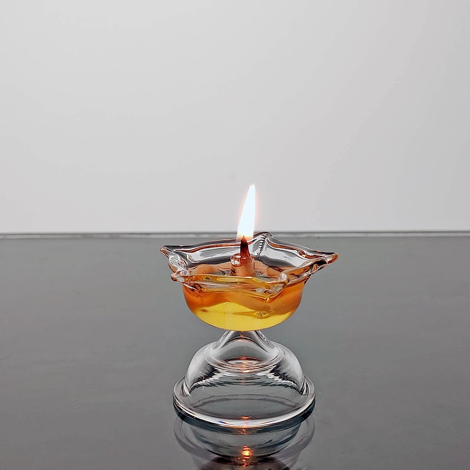 Niranjan Diya Made of Borosilicate Glass.