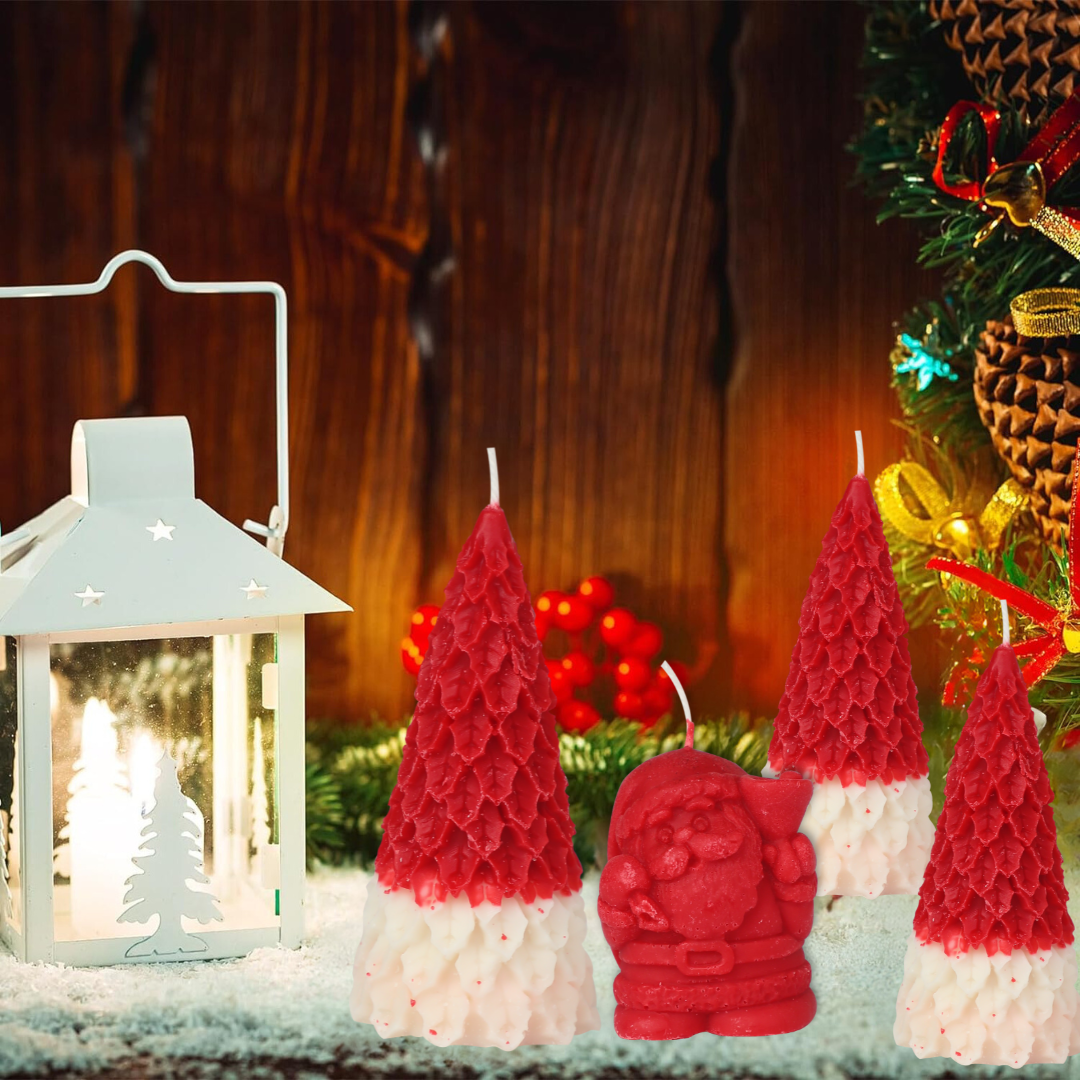 Scented Candles for Christmas (Santa, Christmas Tree, Snowflake)