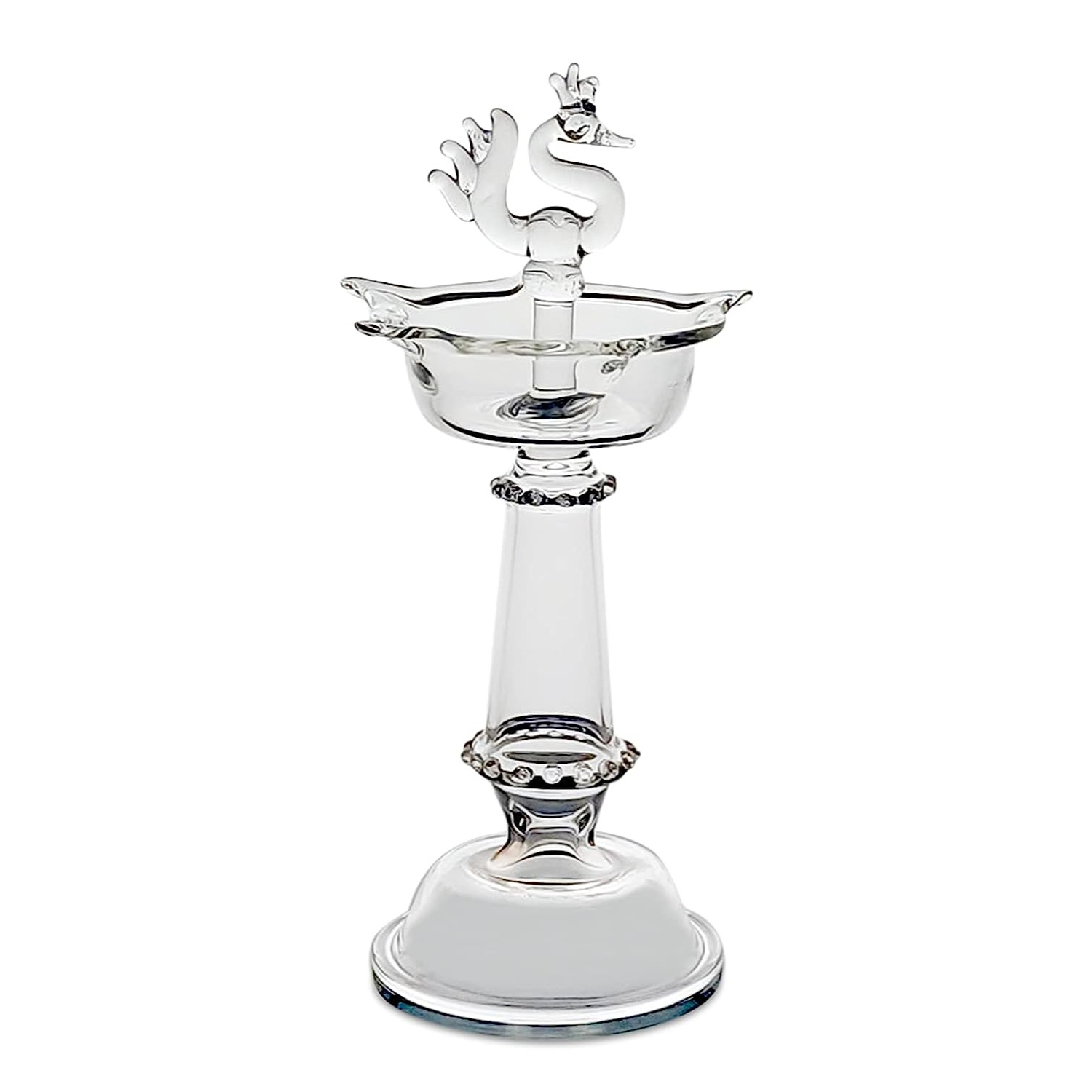 Glass Samai Traditional for Pooja - Borosilicate Glass Diya Samai with Rod.