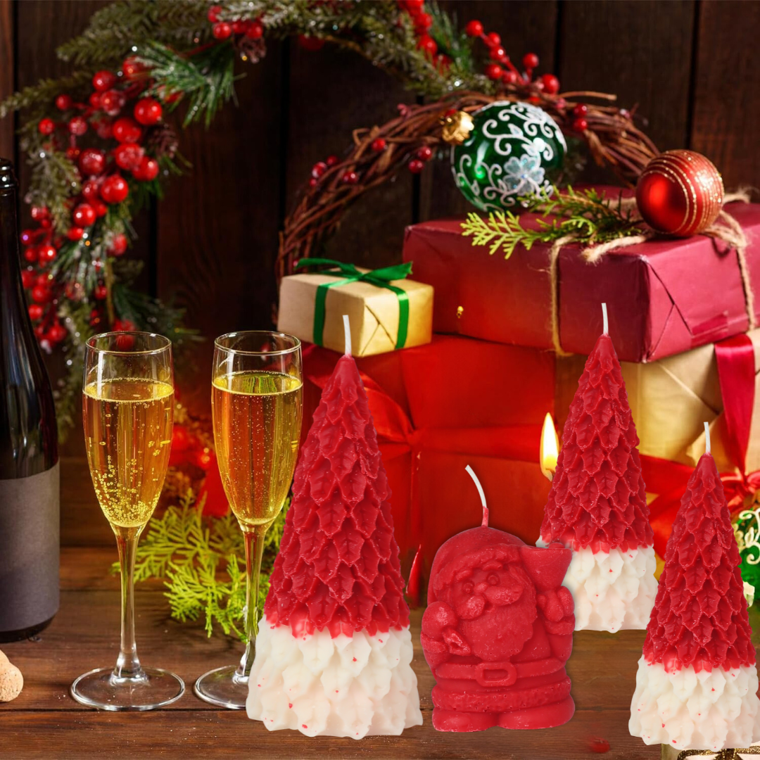 Scented Candles for Christmas (Santa, Christmas Tree, Snowflake)