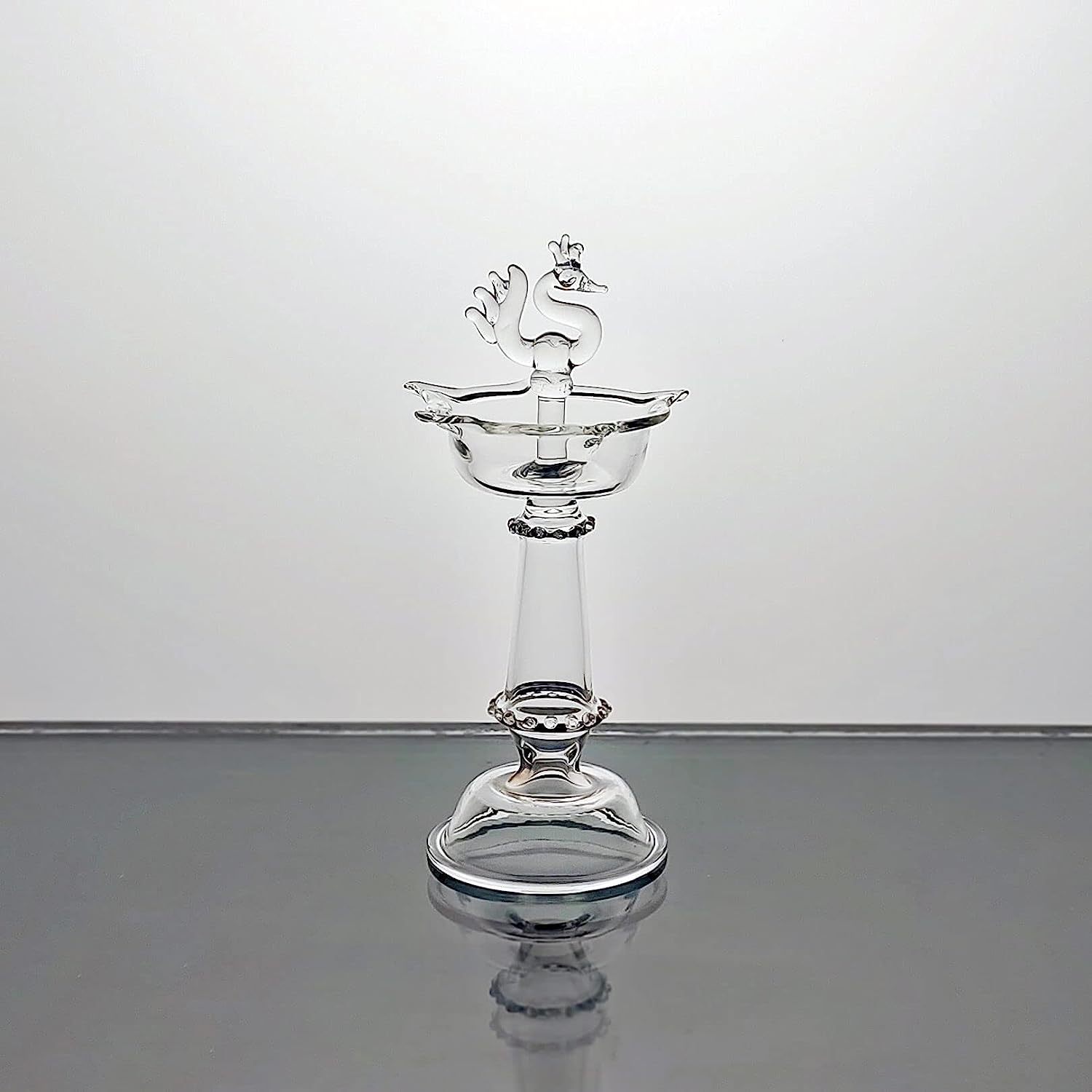 Glass Samai Traditional for Pooja - Borosilicate Glass Diya Samai with Rod.