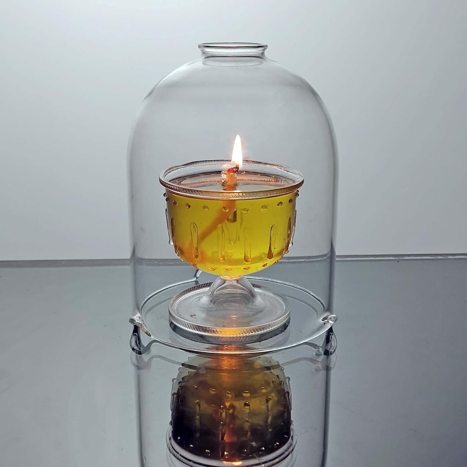 Akhand Diya Made of Borosilicate Glass. (36 Hours)