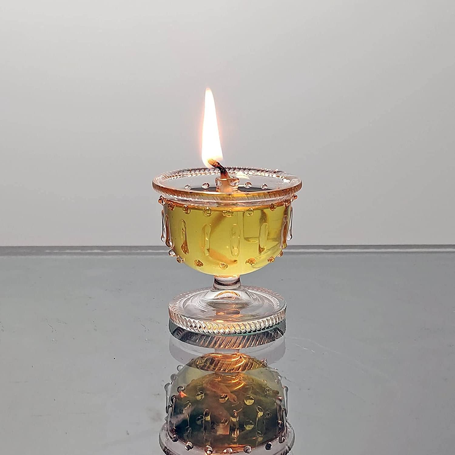 Akhand Diya Made of Borosilicate Glass.