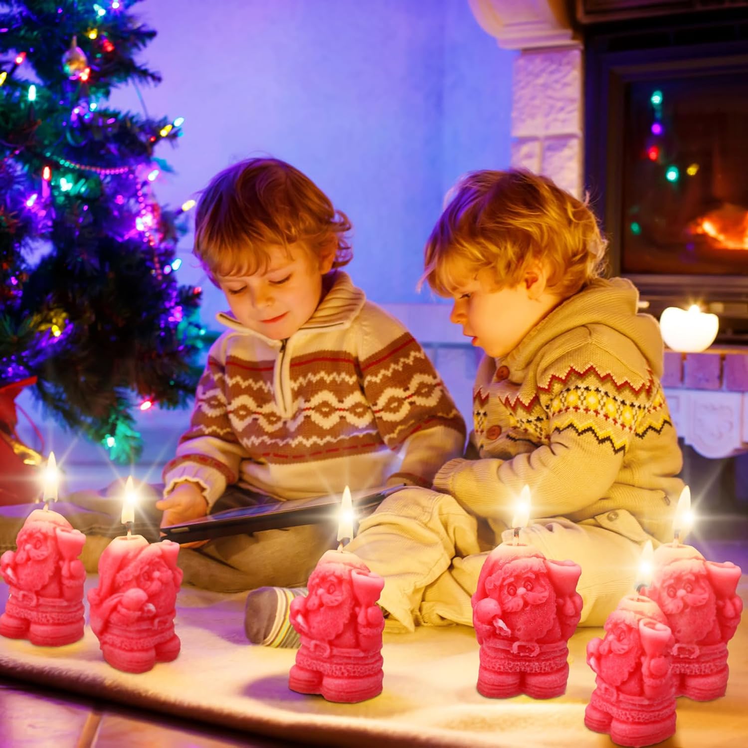 Scented Candles for Christmas (Santa, Christmas Tree, Snowflake)
