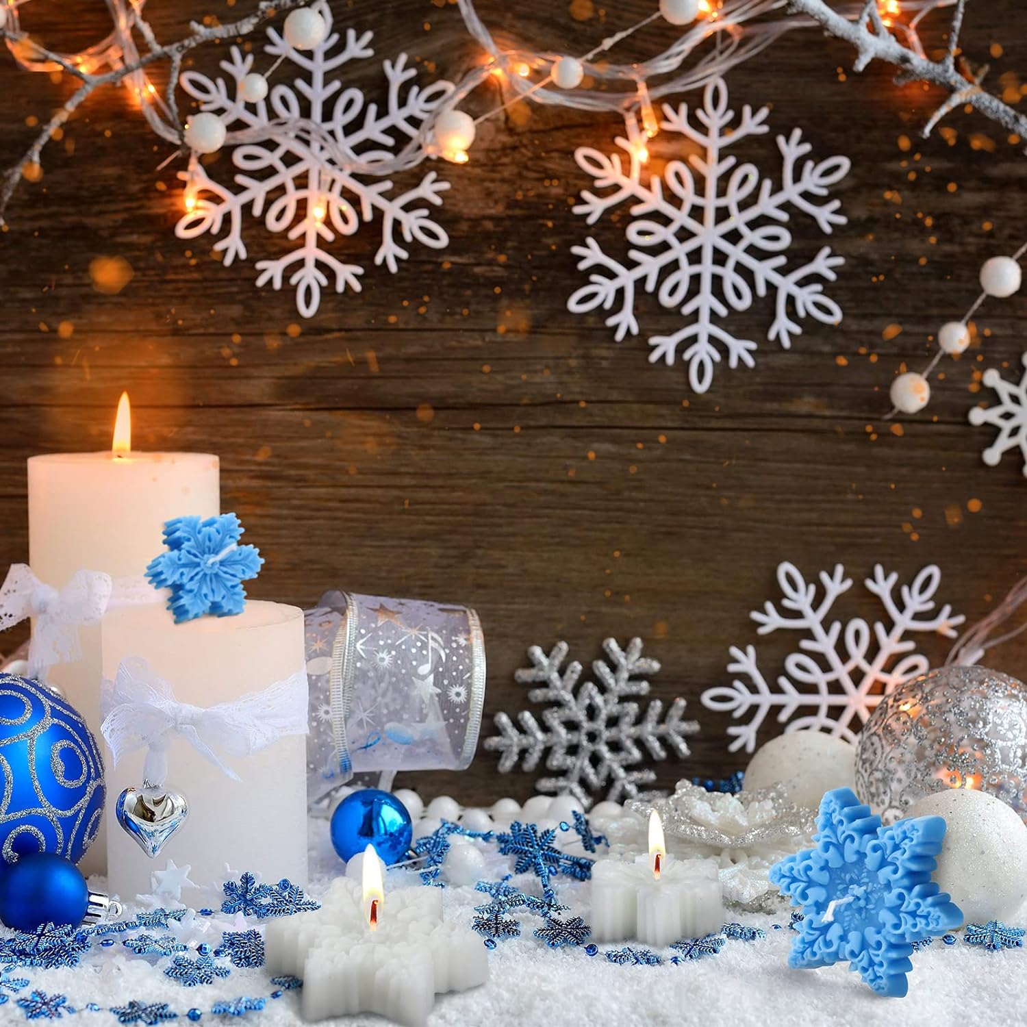 Snowflake Scented Candle for Christmas