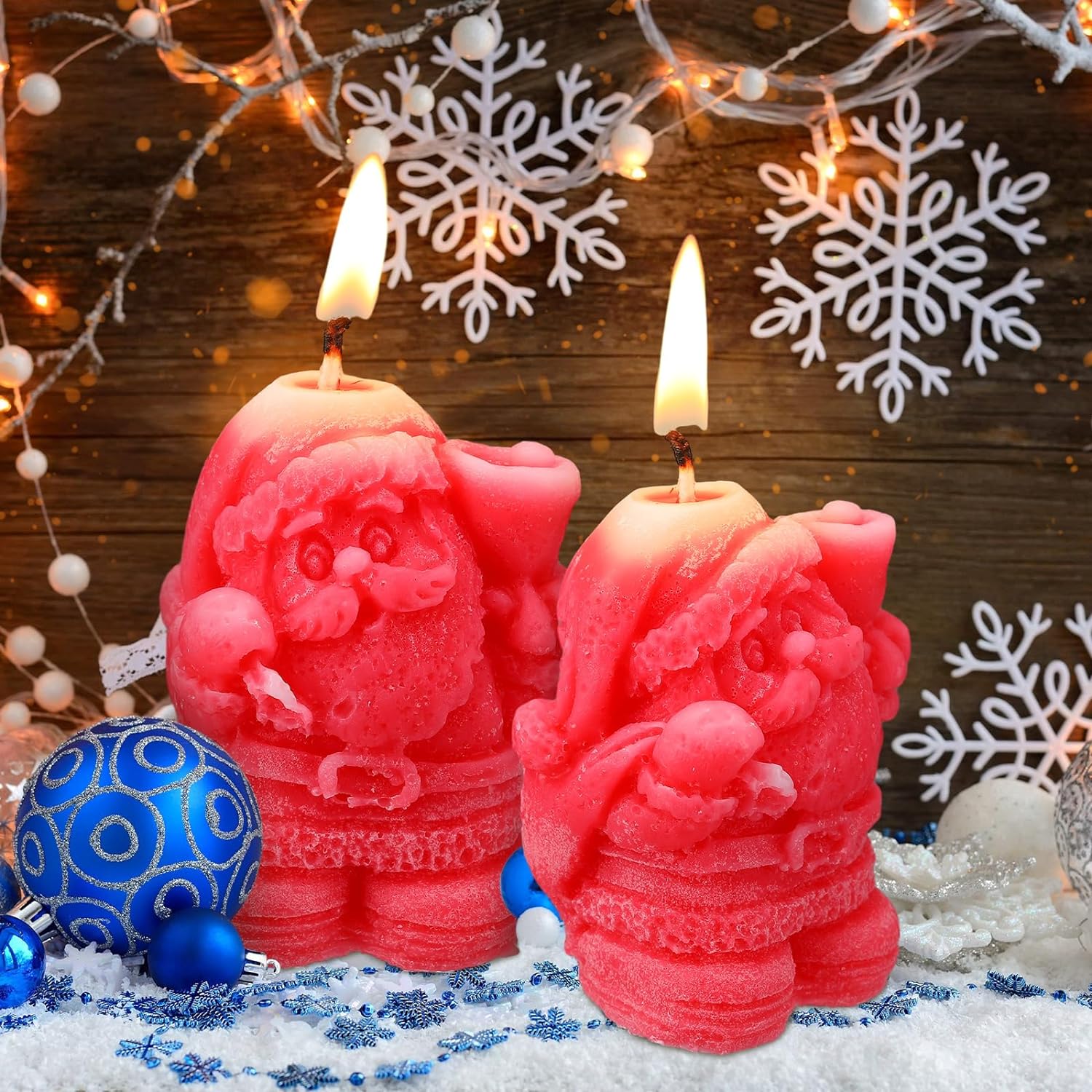 Scented Candles for Christmas (Santa, Christmas Tree, Snowflake)