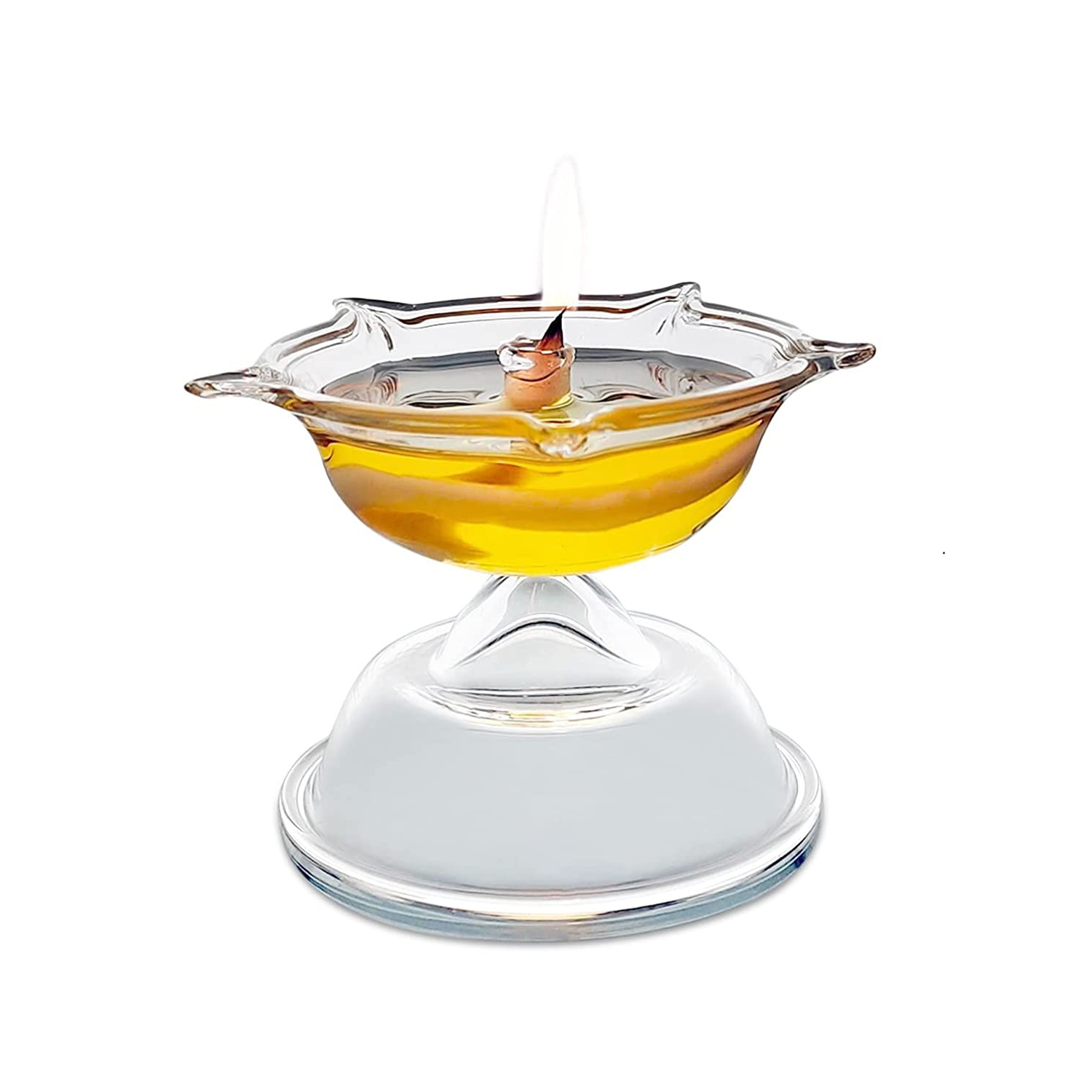 Niranjan Diya Made of Borosilicate Glass - Large size